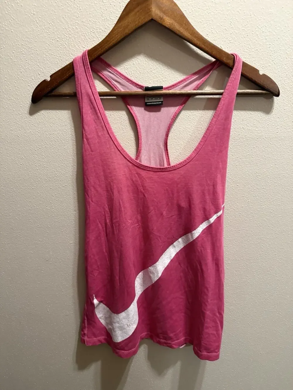 Nike Women’s Pink/White Lightweight Racerback Scoop Neck Tank Top XS